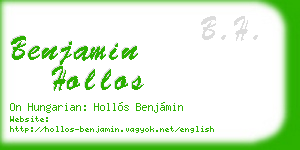 benjamin hollos business card